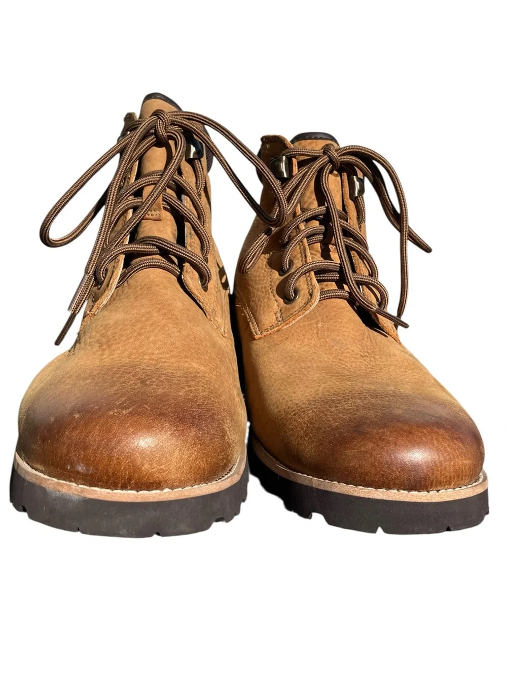 UGG Seton TL Boots Mens Chukka Lace Fleece Shearling Tan Leather Chestnut 9.5